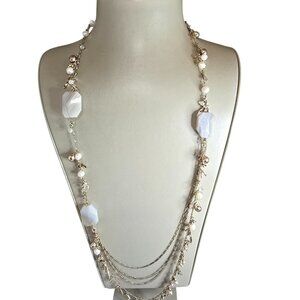 $138 Tommy Bahamas Long Coral Multi Layer Necklace NWT